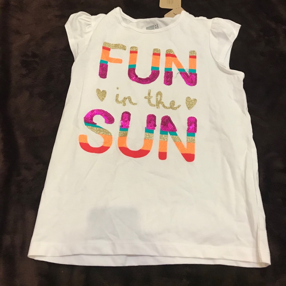Girls T-Shirt Sz 10/12 Sequins NWT